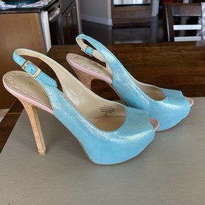Turquoise Enzo Angiolini Platform Sandals